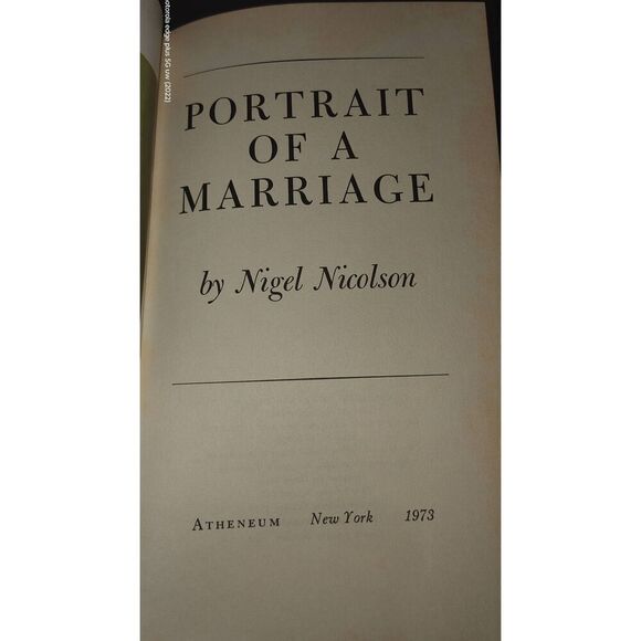 Portrait of a Marriage by Nigel Nicolson Hardcover Love Romance True Story Book - Picture 10 of 11
